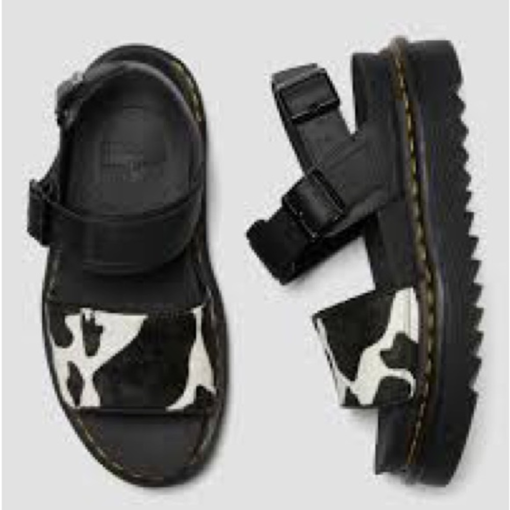 Doc Martens Voss Cow Print Sandals